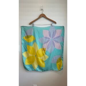 Vintage Nina Ricci Floral Scarf 30x30 Silk Square